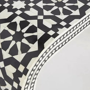 moroccan Bone inlay waterfall console in black | Image 2