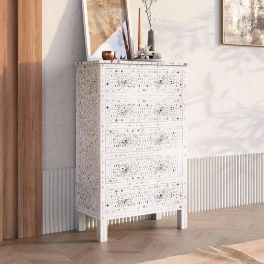 Iris Big chest of drawer in mother of pearl