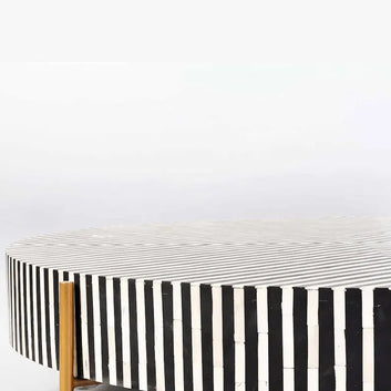 Maris Striped Coffe table in bone inlay     by Ashborn Furniture | Image 2