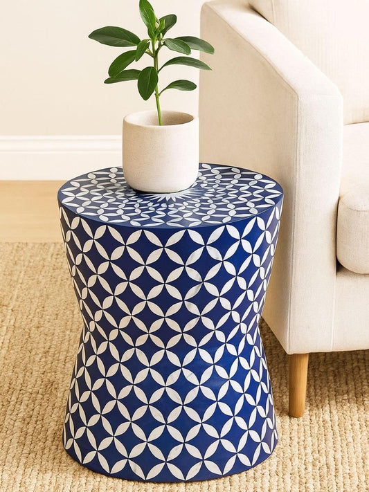 Geometrical pattern side table by Ashborn furniture