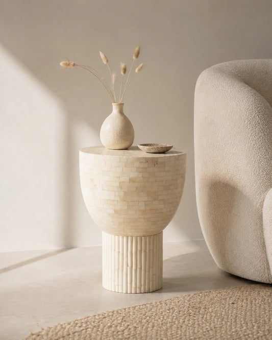 Heritage bone inlay Side table By Ashborn furniture