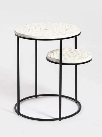 Luxe mother of pearl side table by Ashborn furniture | Image 2