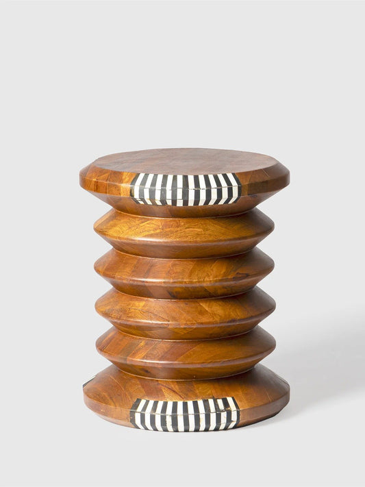 Royale Bone inlay Side table by Ashborn furniture