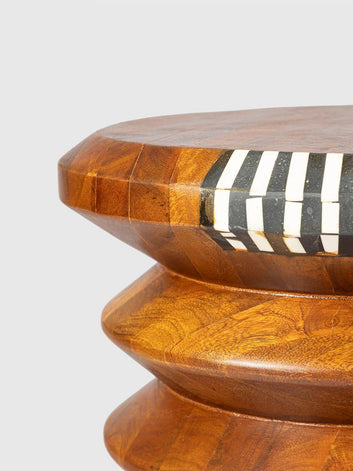Royale Bone inlay Side table by Ashborn furniture | Image 2