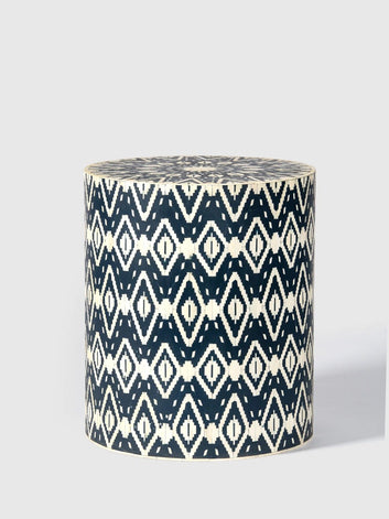 Ikkat pattern Bone inlay side table by Ashborn furniture | Image 2
