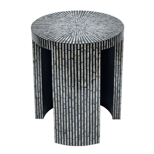 Celeste mother of pearl side table by ashborn furniture