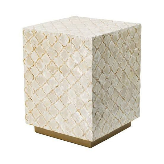 unique star mother of pearl side table by ashborn furniture