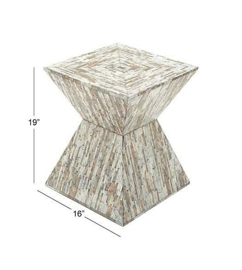 Triangular mother of pearl side table by Ashborn furniture | Image 2