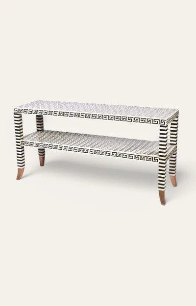 Majestic Bone inlay console table By Ashborn furniture