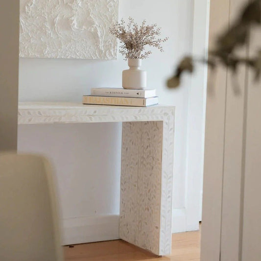 Valencia Mother of pearl console table By Ashborn furniture
