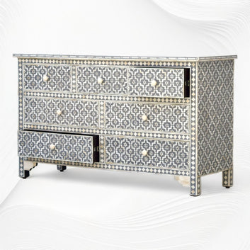 Trellis bone inlay chest of drawer By Ashborn furniture | Image 2
