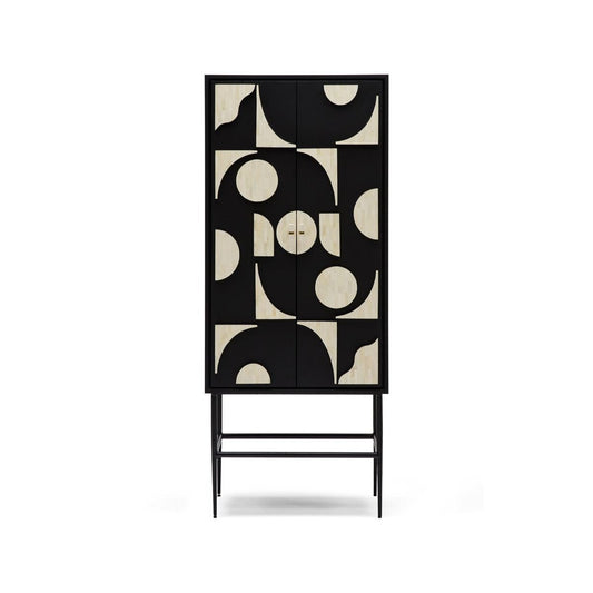 Majestic bone inlay bar cabinet by Ashborn furniture
