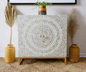 glitter mother of pearl bar cabinet by Ashborn furniture | Image 2