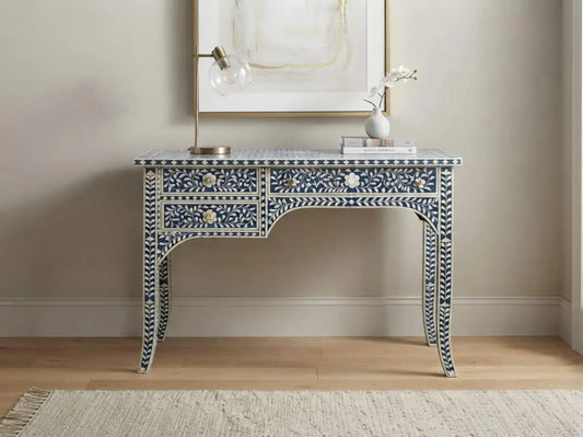 Willow bone inlay study table by Ashborn furniture
