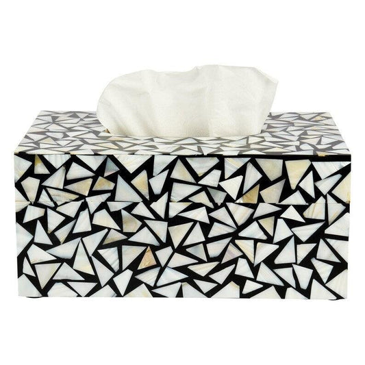 Monochrome Fusioned Tissue Box by Ashborn furniture