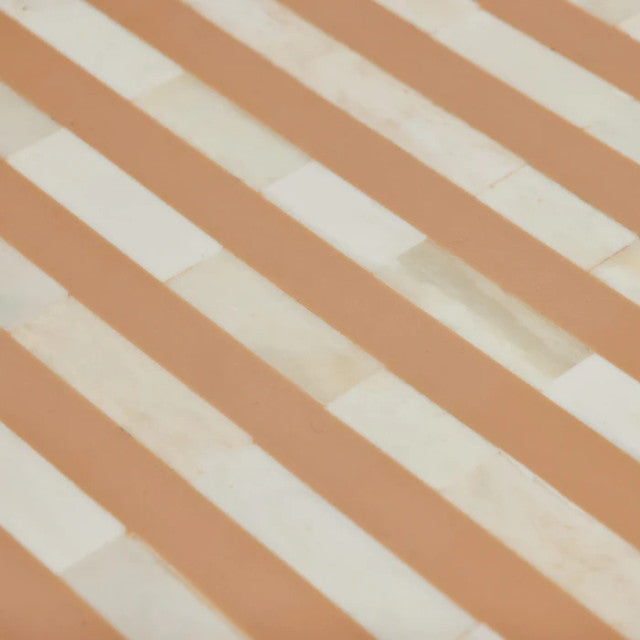 Bone Inlay 2 Door Buffet : Stripe : Apricot - Jodha Furniture