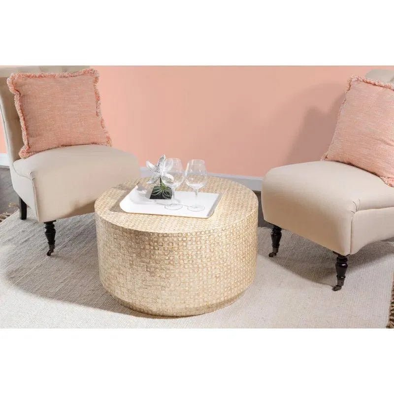 Jodha Furniture Astra coffee table in mother of pearl      by Ashborn Furniture
