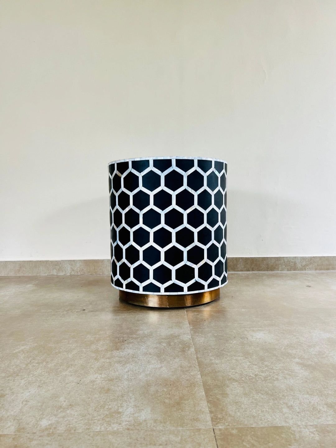 Jodha Furniture honey comb end table          by Ashborn Furniture