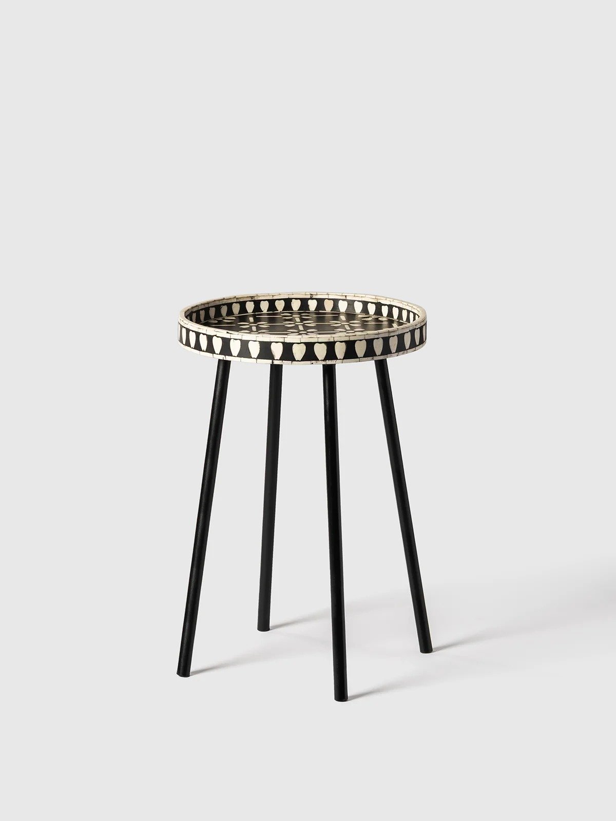 Jodha furniture oslo bone inlay side table By Ashborn furniture