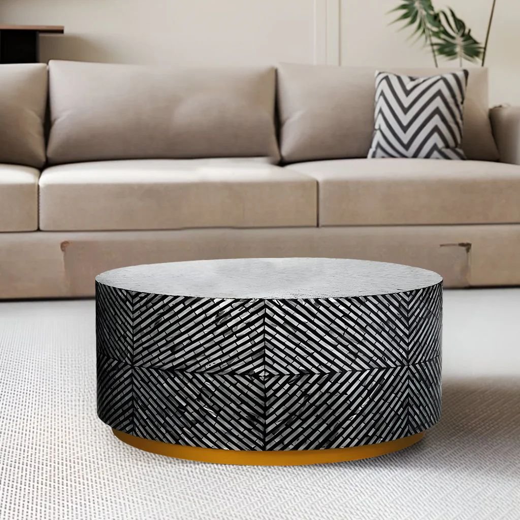  mother of pearl black coffee table