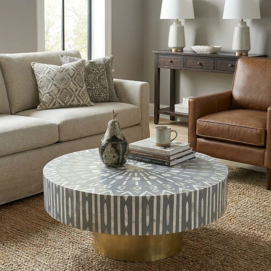 Harmony mother of pearl coffee  table by Ashborn furniture