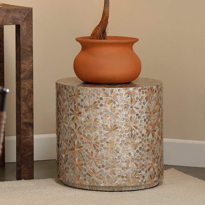 daliya mother of pearl side table By Ashborn furniture