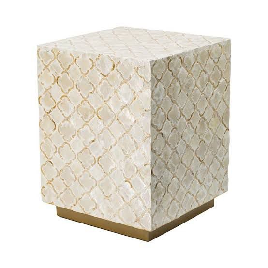 unique star mother of pearl side table by ashborn furniture