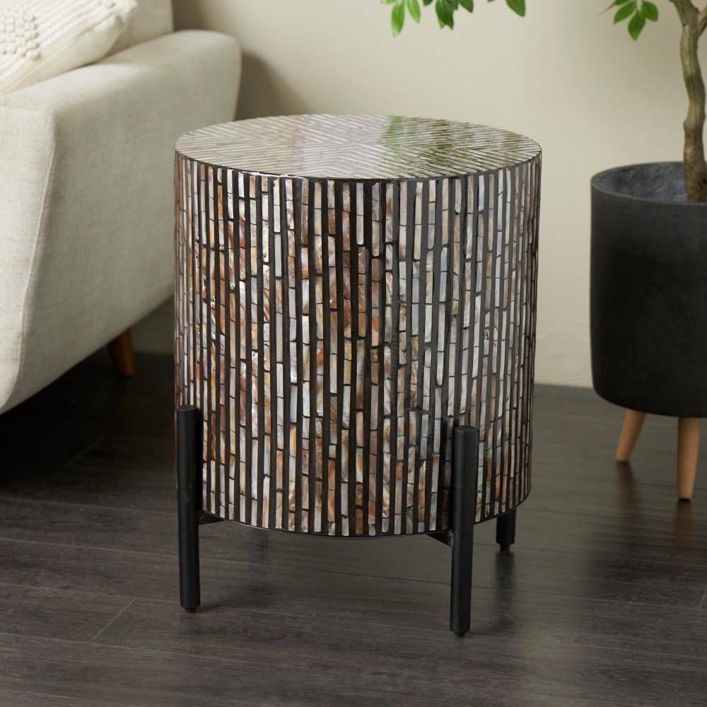 Mosaic mother of pearl side table by Ashborn furniture