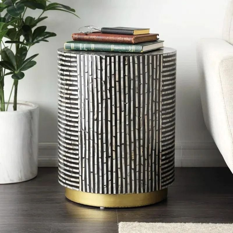 Symmetry mother of pearl side table By Ashborn furniture
