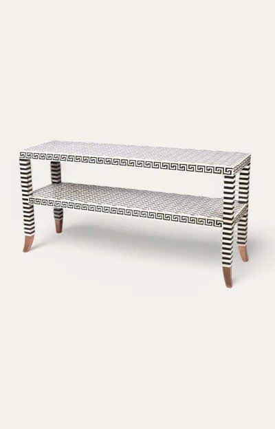 Majestic Bone inlay console table By Ashborn furniture