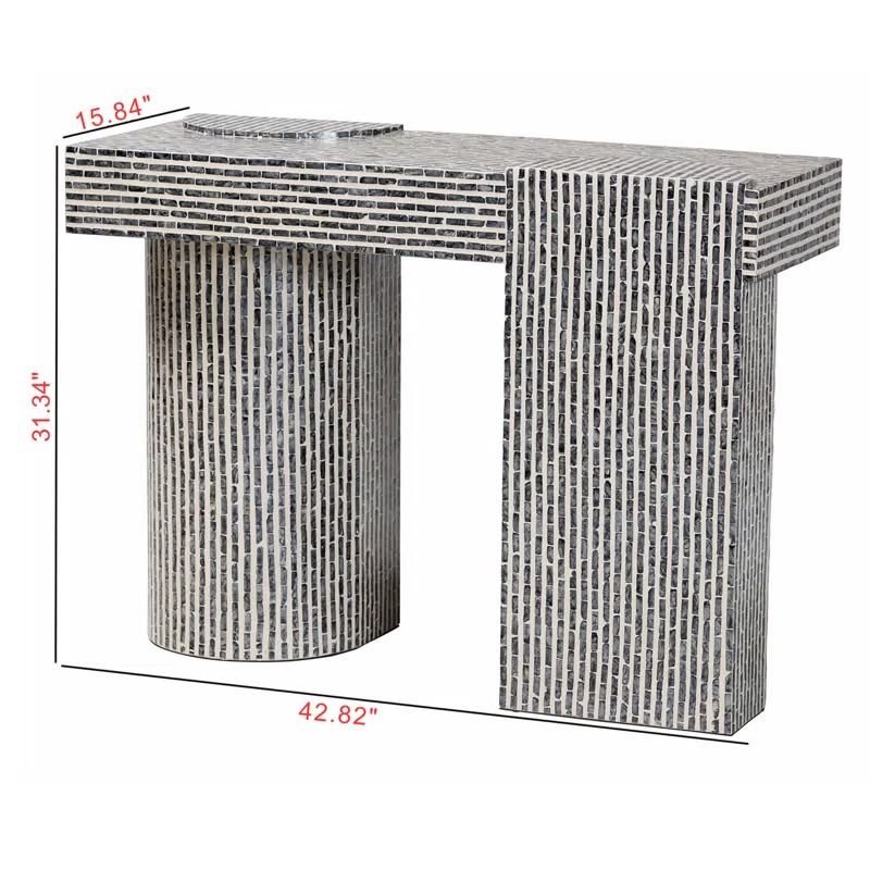 Imperial mother of pearl console table By Ashborn furniture