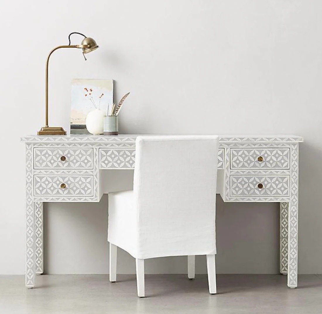 Symphony bone inlay console table By Ashborn furniture