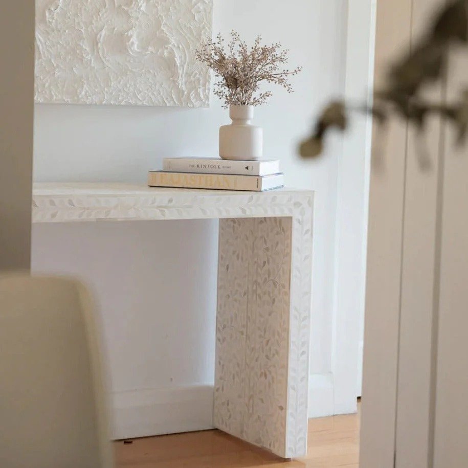Valencia Mother of pearl console table By Ashborn furniture