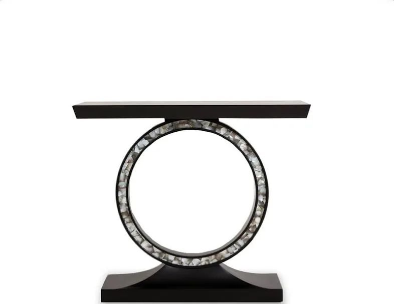 French art mother of pearl console table By Ashborn furniture