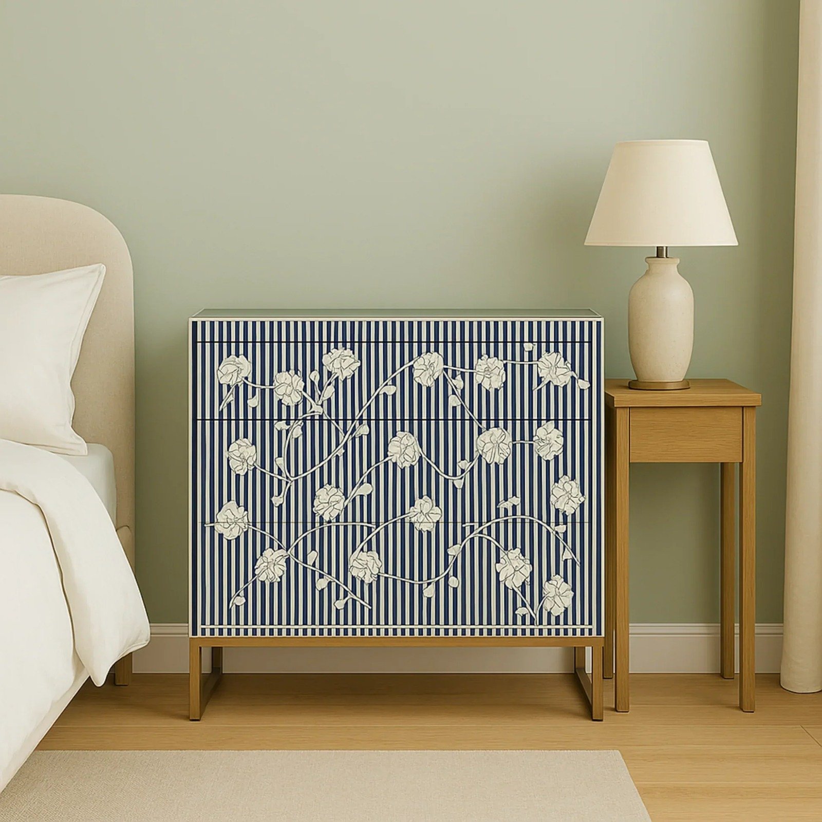 Ivory Blossom bone inlay by Ashborn furniture