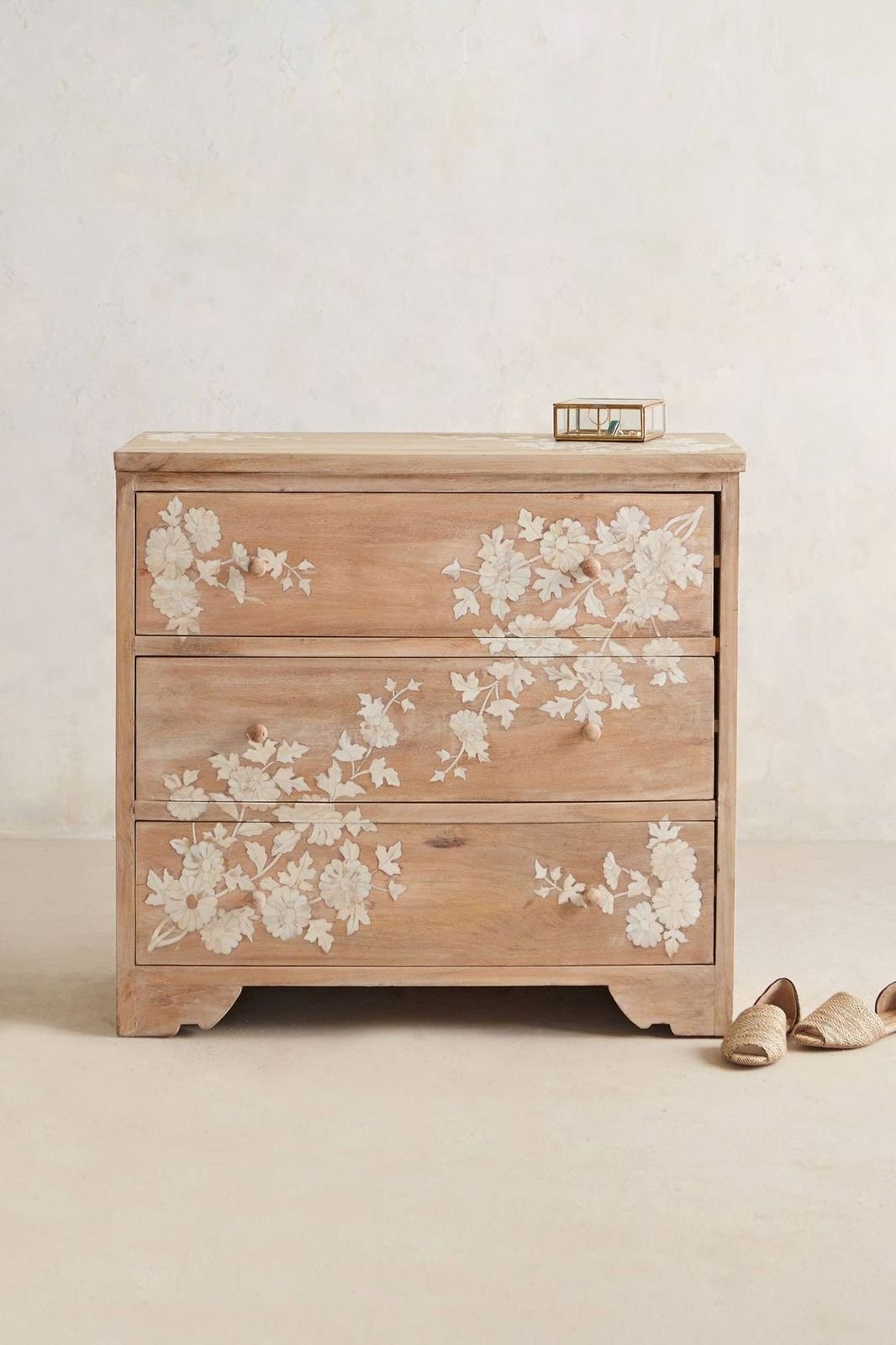 heritage bloom mother of pearl chest of drawer By Ashborn furniture