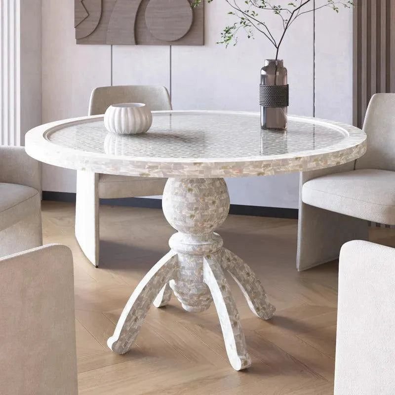  Behrooz 4 seater Dining Table in mother of pearl By Ashborn furniture
