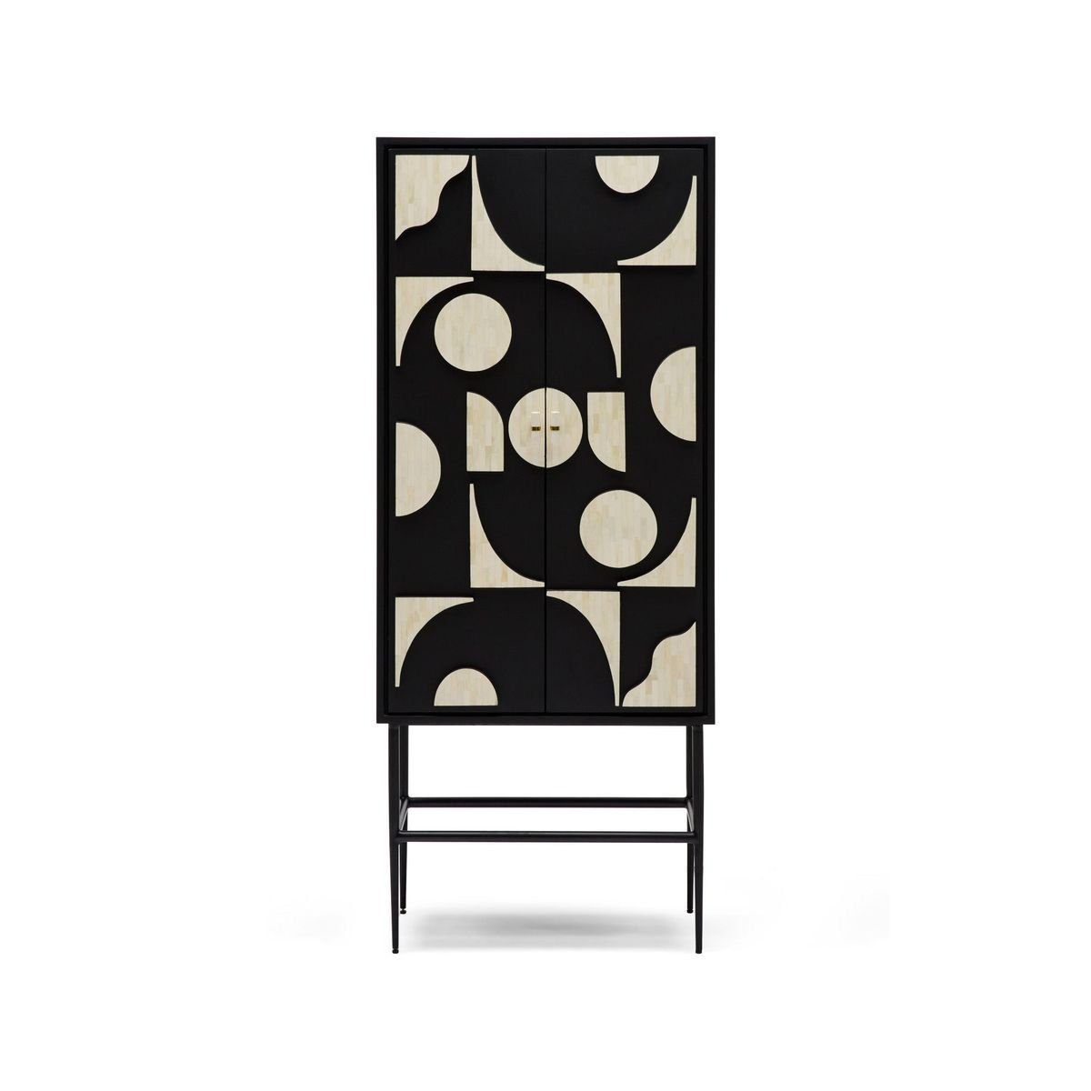 Majestic bone inlay bar cabinet by Ashborn furniture
