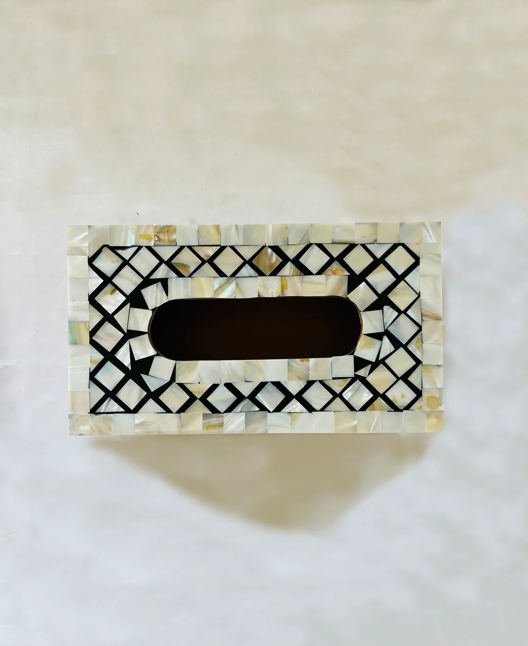 Grace Tissue Box in Mother of pearl by Ashborn furniture