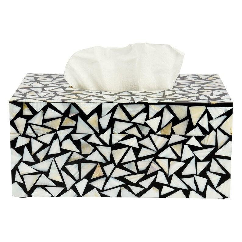 Monochrome Fusioned Tissue Box by Ashborn furniture