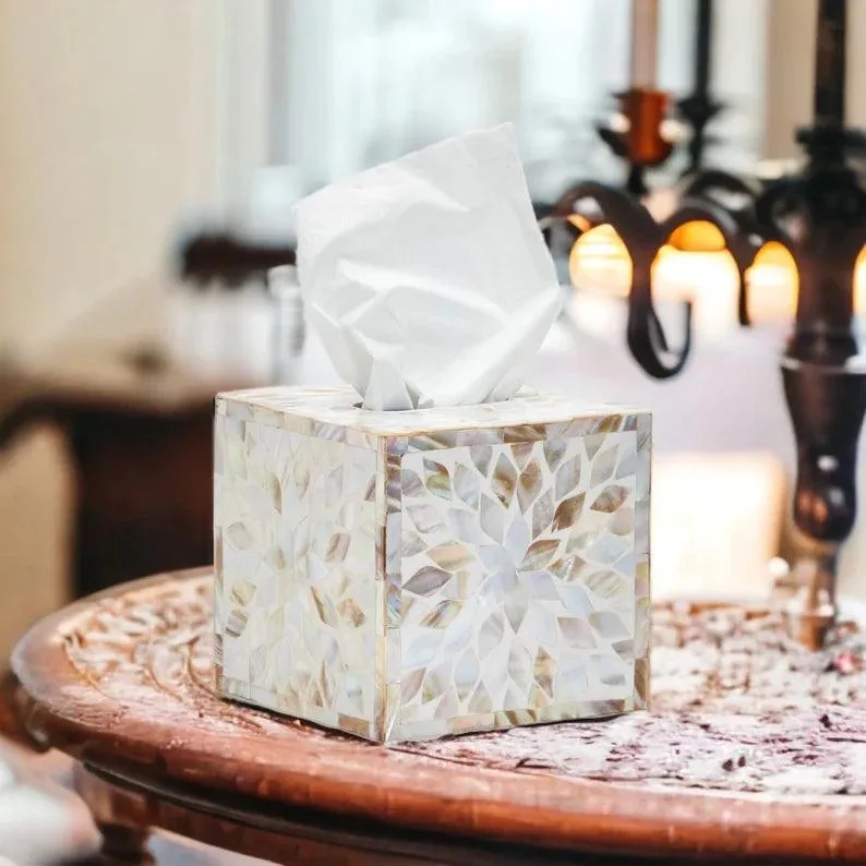 Serenity Herringbone Tissue box By Ashborn furniture