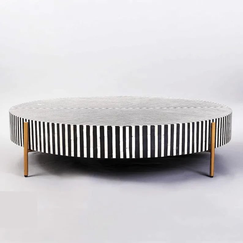 Jodha Furniture Maris Striped Coffe table in bone inlay       by Ashborn Furniture - Image 3