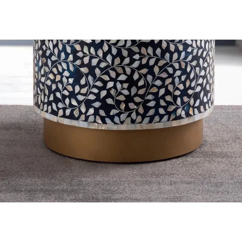 Jodha furniture  Megois handmade block end table mother of pearl       by Ashborn Furniture - Image 3