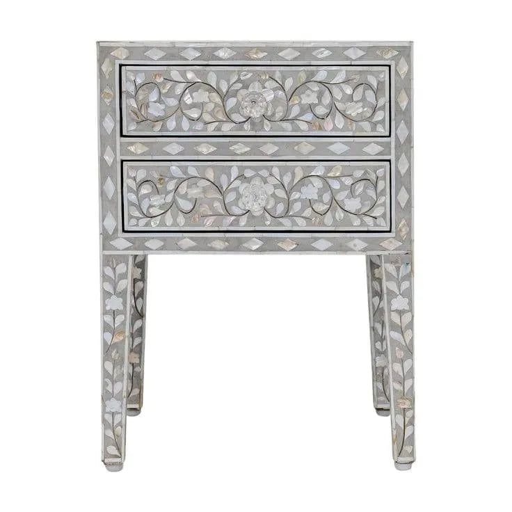 Jodha Furniture tranquil Haven Bedside tabel in mother of pearl       by Ashborn Furniture - Image 4