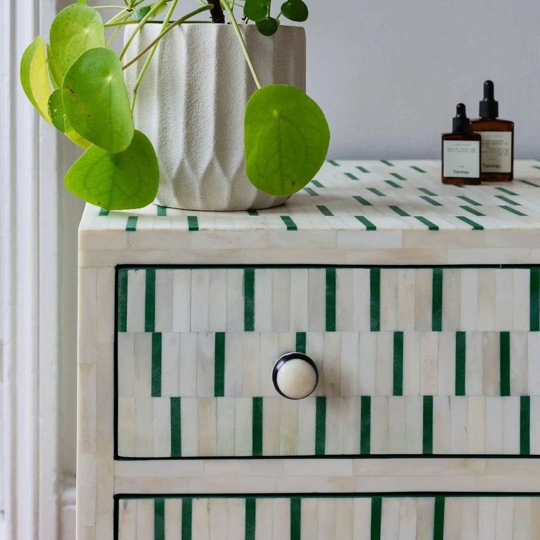 Jodha Furniture Dash Bone inlay Bed side table      by Ashborn Furniture - Image 2