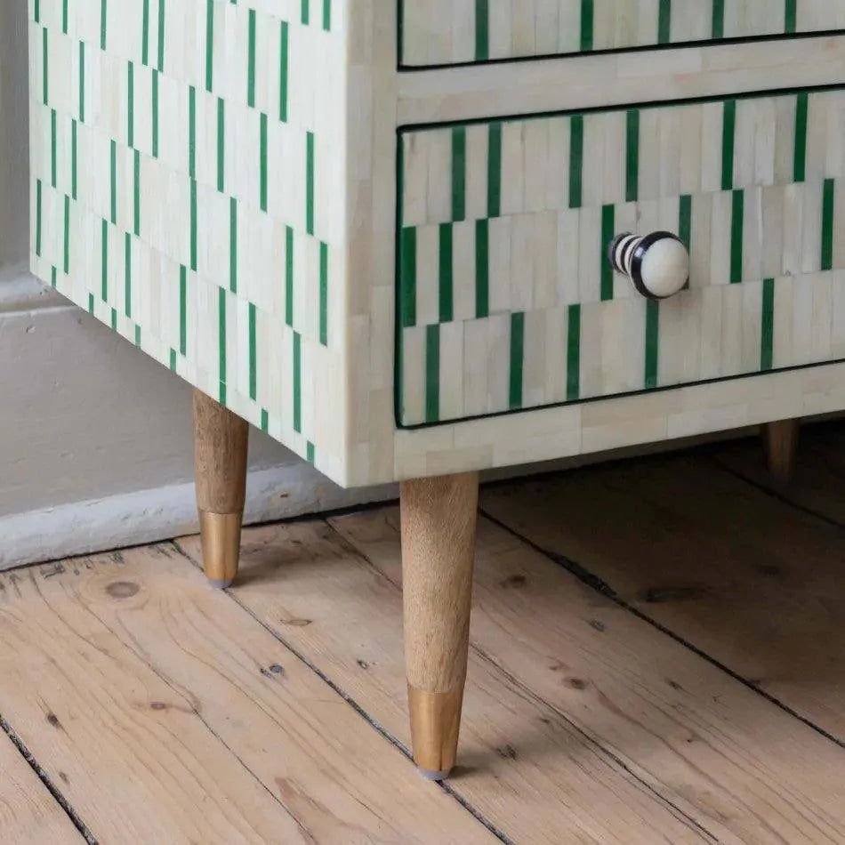 Jodha Furniture Dash Bone inlay Bed side table      by Ashborn Furniture - Image 3