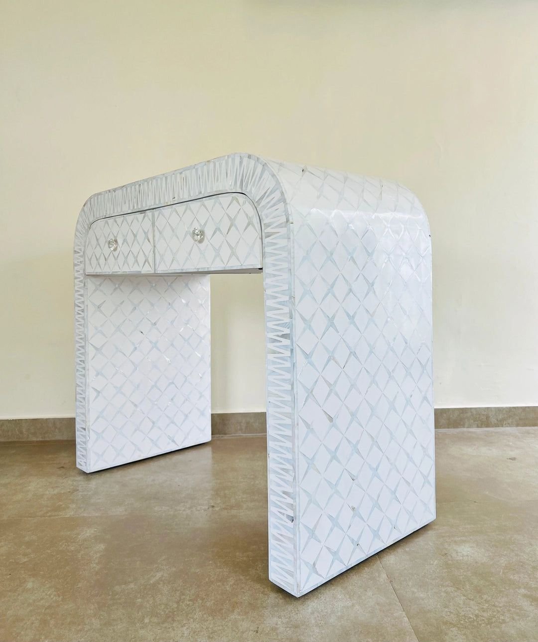 Jodha furniture Mother of pearl console with drawer      by Ashborn Furniture - Image 4