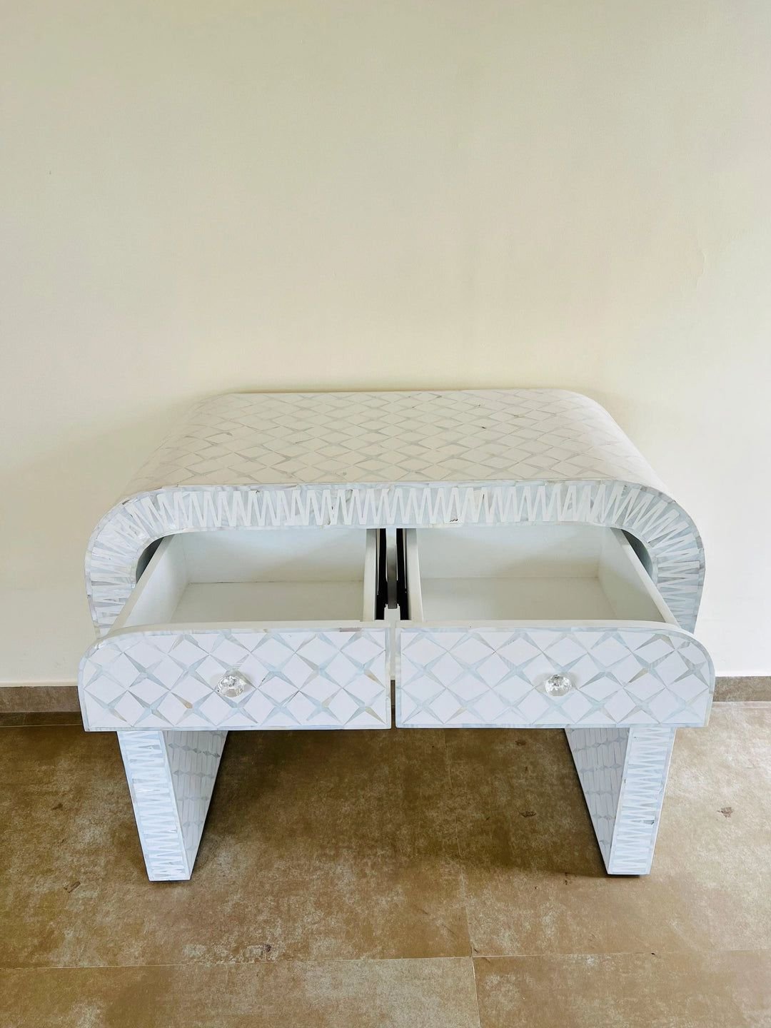 Jodha furniture Mother of pearl console with drawer      by Ashborn Furniture - Image 5
