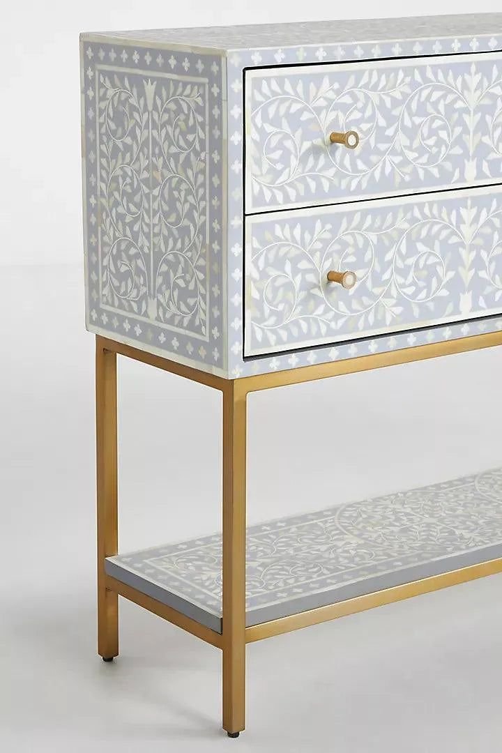 Jodha furniture vine inlay entry way console      by Ashborn Furniture - Image 3