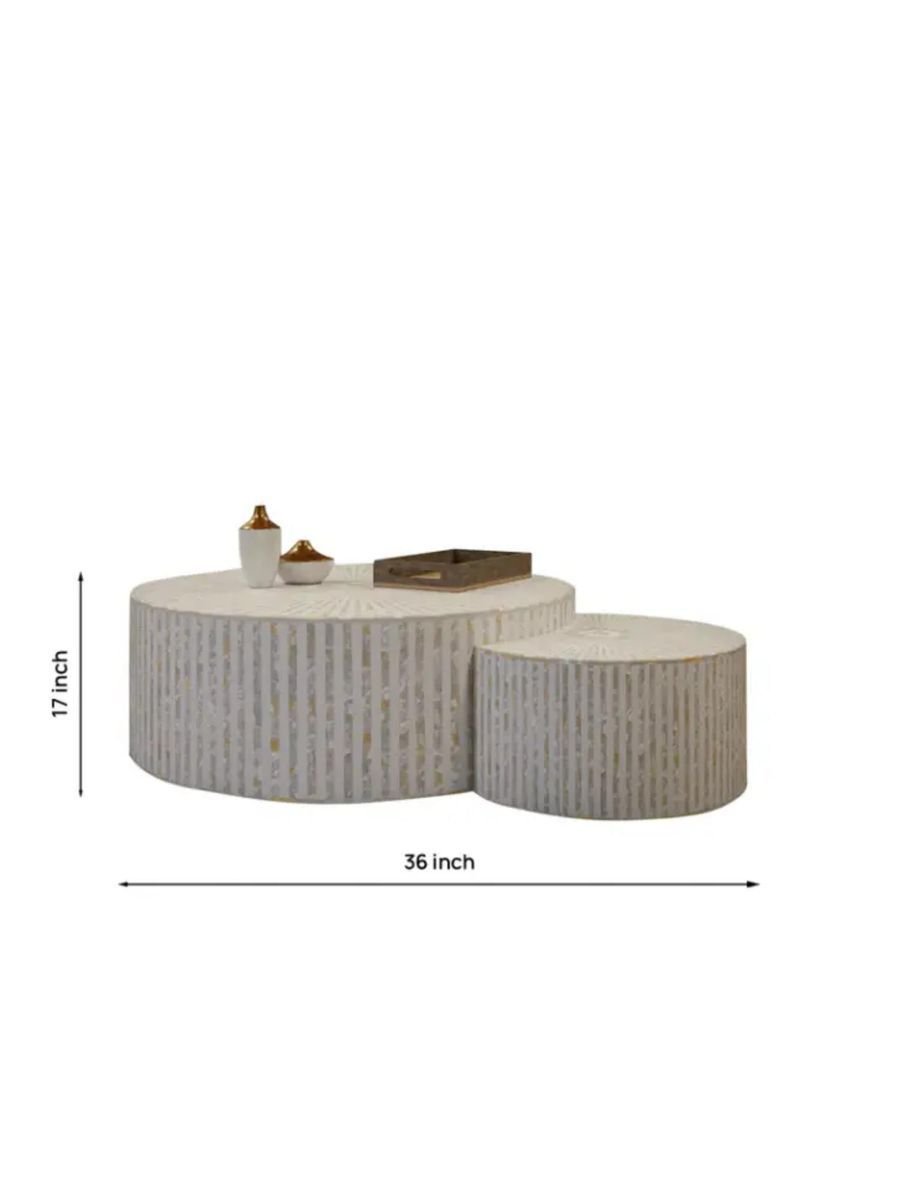 Jodha furniture mother of pearl nesting table - Image 3